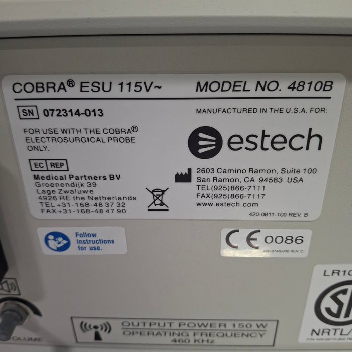Estech Cobra 4810B Electrosurgical Unit
