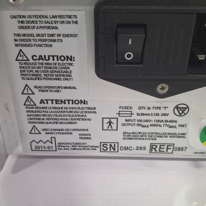 Dfine, Inc. Dfine, Inc. 0867 MultiPlex Controller Surgical Equipment reLink Online