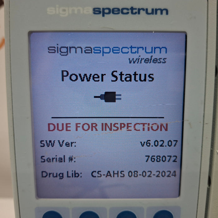 Baxter Sigma Spectrum 6.02.07 without Battery Infusion Pump