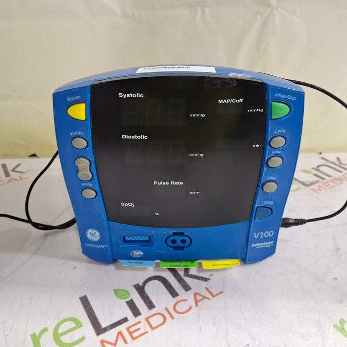 GE Healthcare Dinamap V100 - NIBP, SpO2 Vital Signs Monitor