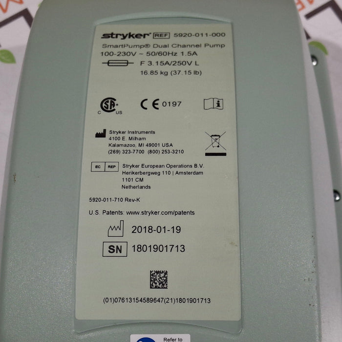 Stryker Stryker SmartPump Dual Channel Tourniquet Surgical Equipment reLink Online