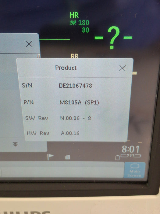 Philips IntelliVue MP5 SpO2, ECG, NIBP, IBP, Temp, CO2 Patient Monitor