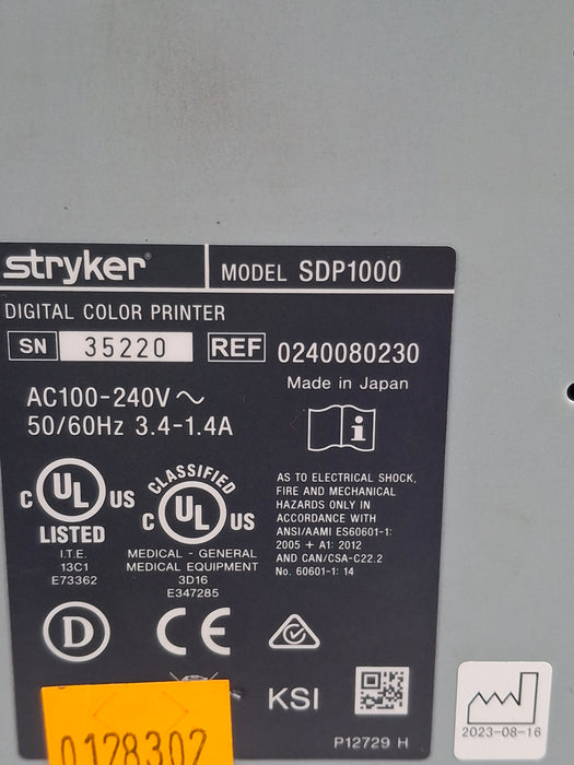 Stryker Stryker SDP1000 Digital Color Printer Rigid Endoscopy reLink Online