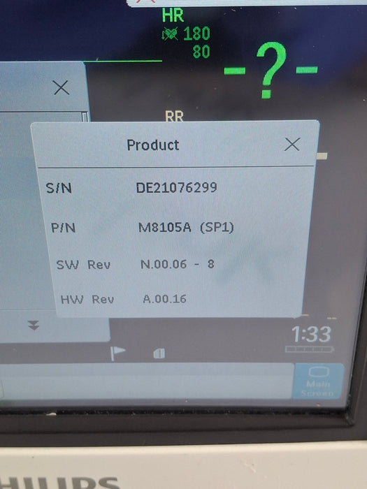 Philips IntelliVue MP5 SpO2, ECG, NIBP, IBP, Temp, CO2 Patient Monitor