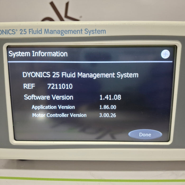 Smith & Nephew Dyonics 25 Fluid Management System Control Unit