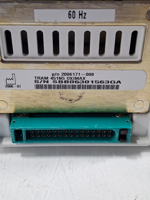 GE Healthcare TRAM 451N Multiparameter Module - Nellcor SpO2