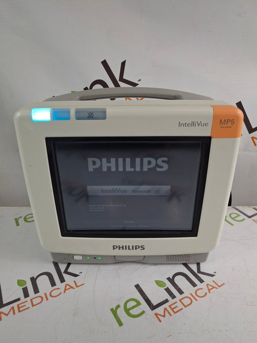 Philips IntelliVue MP5 SpO2, ECG, NIBP, IBP, Temp, CO2 Patient Monitor