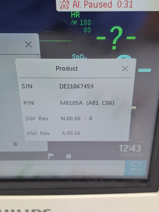 Philips IntelliVue MP5 SpO2, ECG, NIBP, IBP, Temp, CO2 Patient Monitor