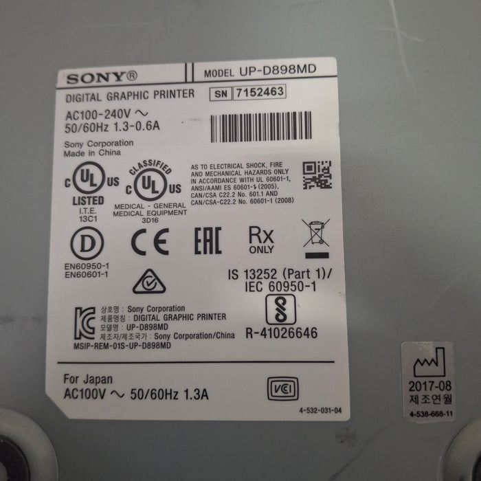 Sony Sony UP-D898-MD Imager / Printer Ultrasound reLink Online