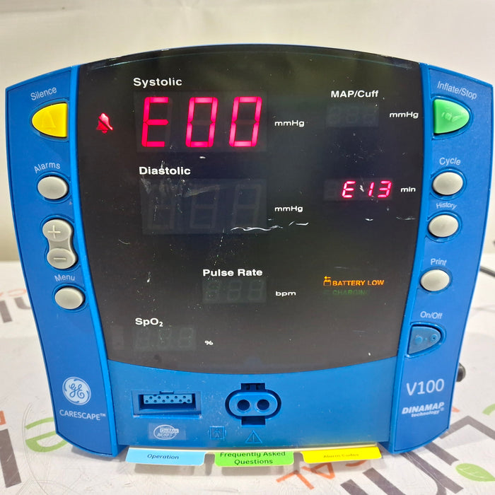 GE Healthcare Dinamap V100 - NIBP, SpO2 Vital Signs Monitor