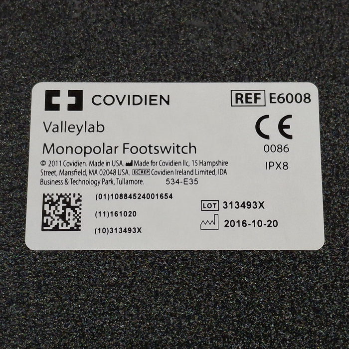 Valleylab E6008 Monopolar Electrosurgical Footswitch
