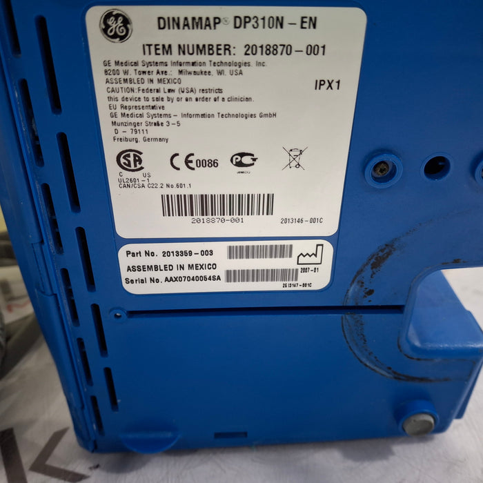GE Healthcare Dinamap Pro 300V2 Vital Signs Monitor