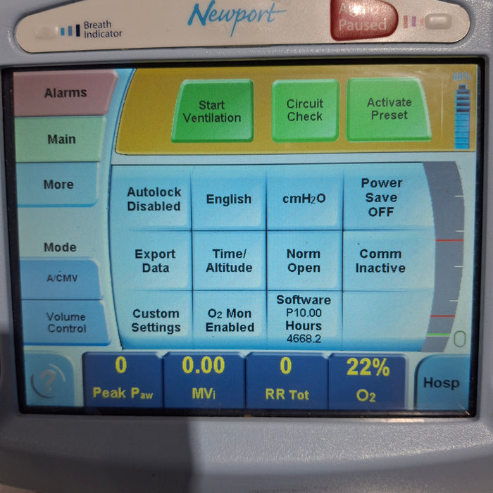 Newport Medical Newport Medical HT70 Plus Ventilator Respiratory reLink Online