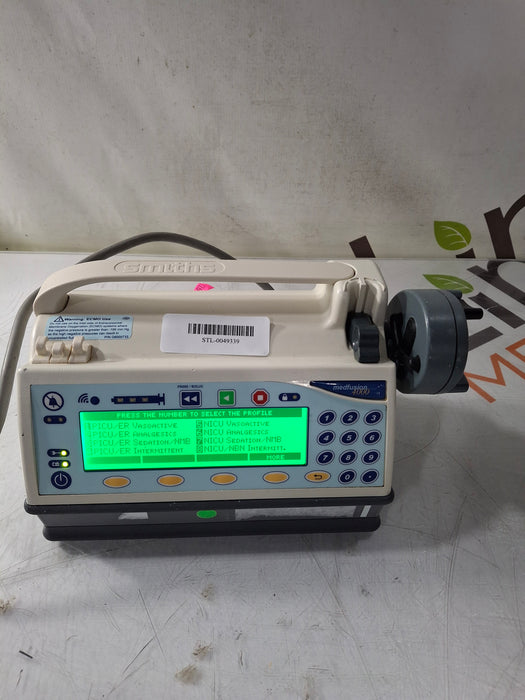 Smiths Medical Medfusion 4000 Syringe Infusion Pump