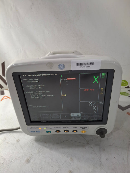GE Healthcare Dash 4000 - Masimo SpO2 Patient Monitor