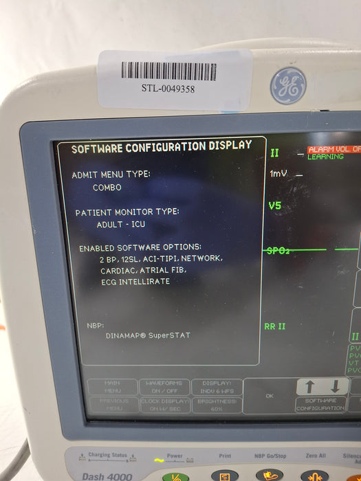 GE Healthcare Dash 4000 - GE/Nellcor SpO2 Patient Monitor