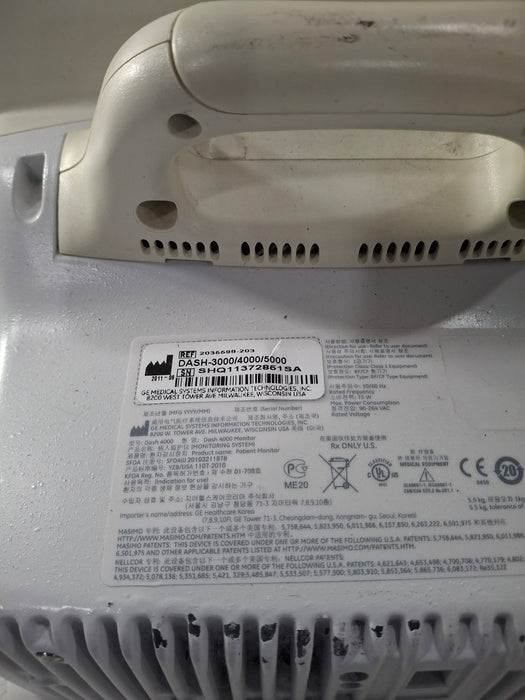 GE Healthcare Dash 4000 - GE/Nellcor SpO2 Patient Monitor