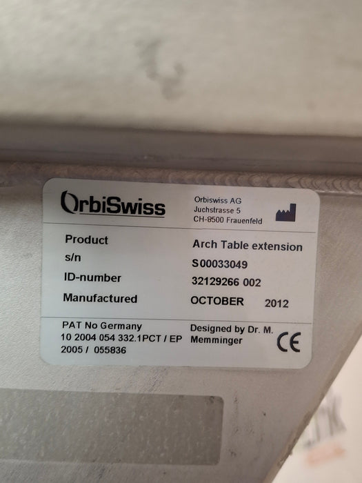 OrbiSwiss Arch Table Extension Leg Positioner