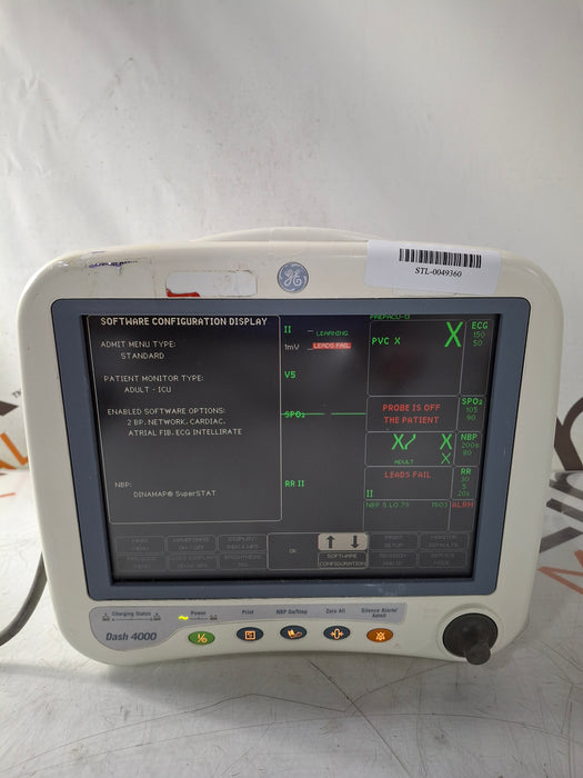 GE Healthcare Dash 4000 - GE/Nellcor SpO2 Patient Monitor