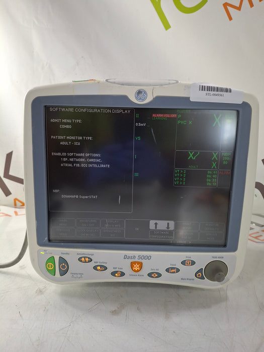 GE Healthcare Dash 5000 - Masimo SpO2 Patient Monitor