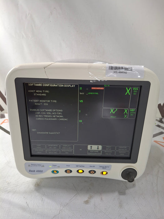 GE Healthcare Dash 4000 - Masimo SpO2 Patient Monitor