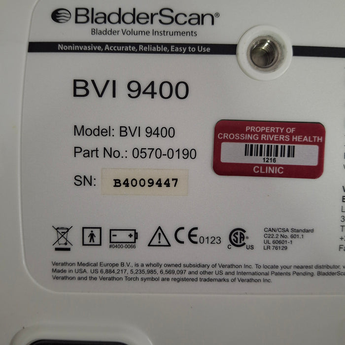 Verathon Medical, Inc BVI 9400 Bladderscan