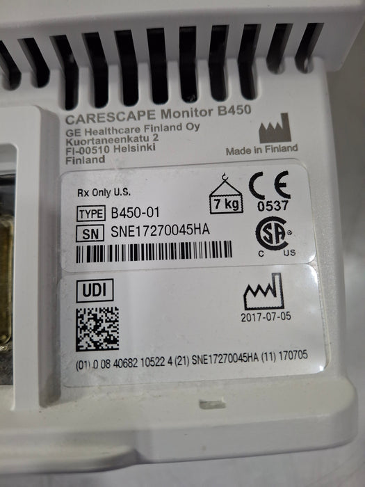 GE Healthcare Carescape B450 Patient Monitor