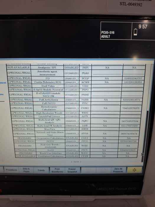 GE Healthcare Carescape B450 Critical Care Patient Monitor