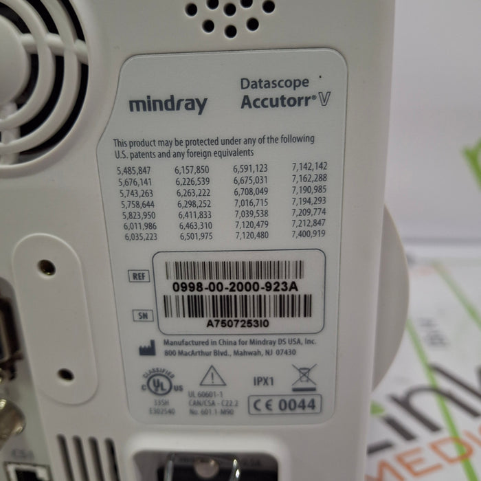 Mindray Datascope Accutorr V Vital Signs Monitor
