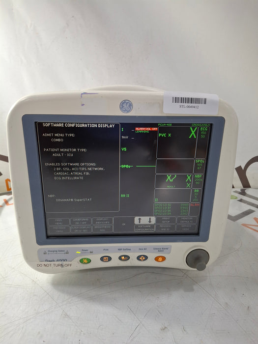 GE Healthcare Dash 4000 - GE/Nellcor SpO2 Patient Monitor