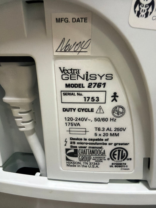 Chattanooga Group Vectra Genisys 2761 2-Channel Ultrasound Combo Unit