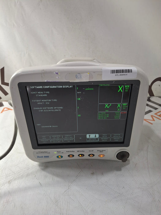 GE Healthcare Dash 4000 - GE/Nellcor SpO2 Patient Monitor