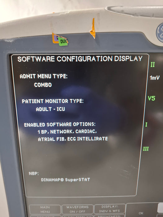 GE Healthcare Dash 5000 - Masimo SpO2 Patient Monitor