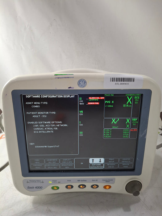 GE Healthcare Dash 4000 - GE/Nellcor SpO2 Patient Monitor
