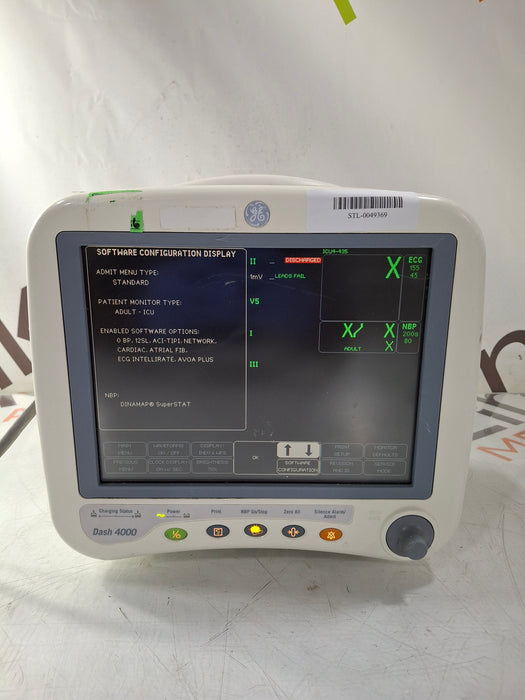 GE Healthcare Dash 4000 - GE/Nellcor SpO2 Patient Monitor