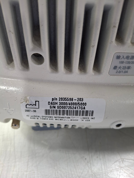 GE Healthcare Dash 4000 - GE/Nellcor SpO2 Patient Monitor