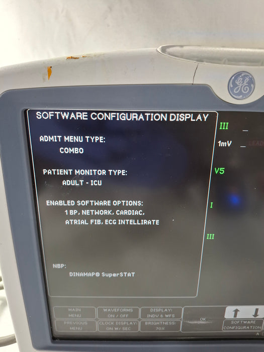 GE Healthcare Dash 5000 - Masimo SpO2 Patient Monitor