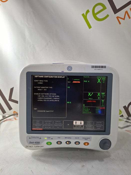 GE Healthcare Dash 4000 - GE/Nellcor SpO2 Patient Monitor