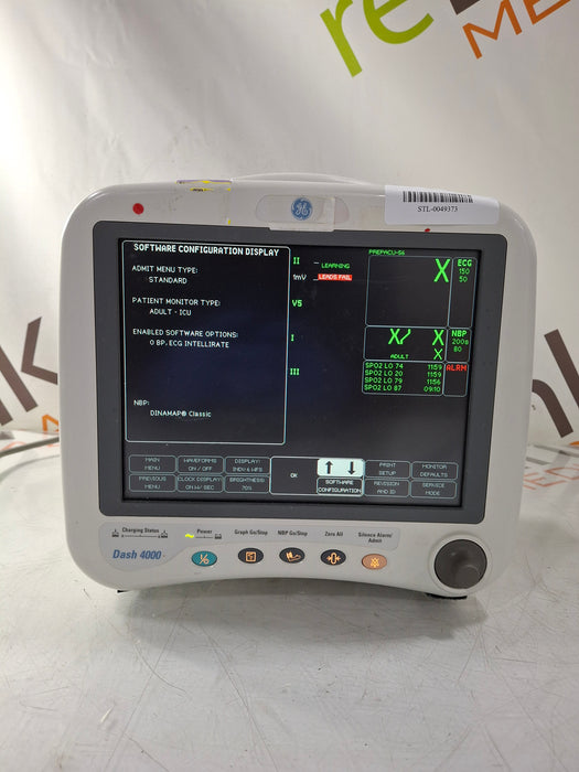 GE Healthcare Dash 4000 - GE/Nellcor SpO2 Patient Monitor