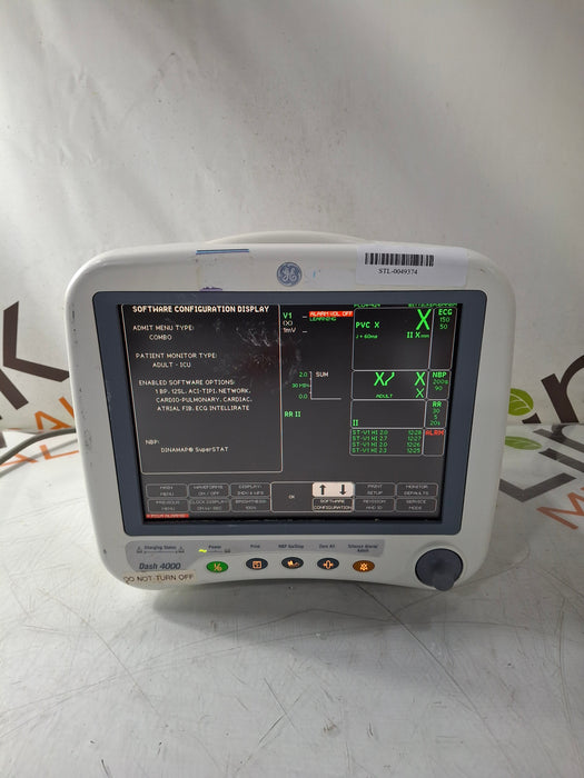 GE Healthcare Dash 4000 - GE/Nellcor SpO2 Patient Monitor