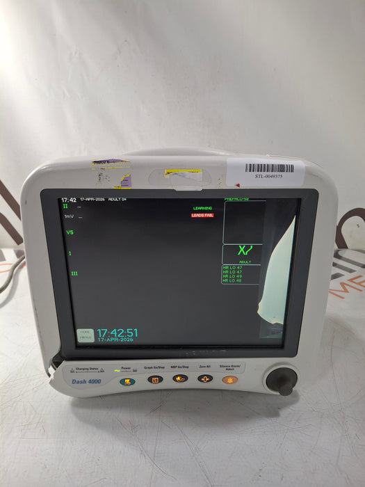 GE Healthcare Dash 4000 - GE/Nellcor SpO2 Patient Monitor