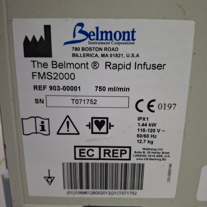 Belmont Instrument Corporation FMS2000 Rapid Infuser