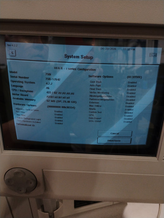 Carl Zeiss 750i Humphrey Field Analyzer