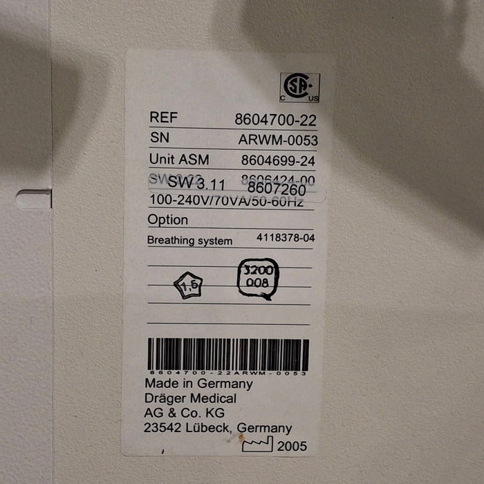 Draeger Medical Fabius GS Anesthesia Machine