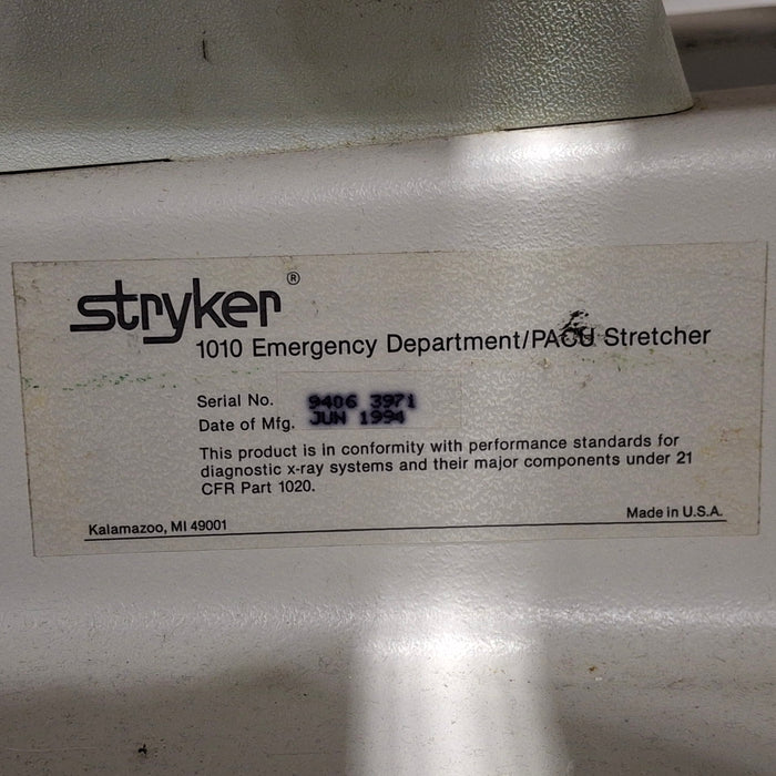 Stryker 1010 Emergency Department/PACU Stretcher