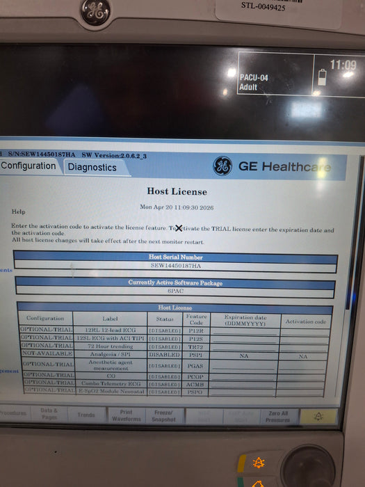 GE Healthcare Carescape B650 Patient Monitor