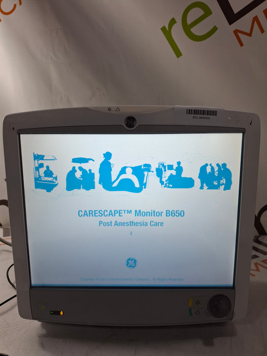 GE Healthcare Carescape B650 Post Anesthesia Care Patient Monitor