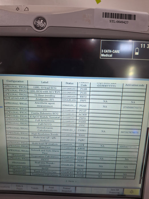 GE Healthcare Carescape B650 Critical Care Patient Monitor