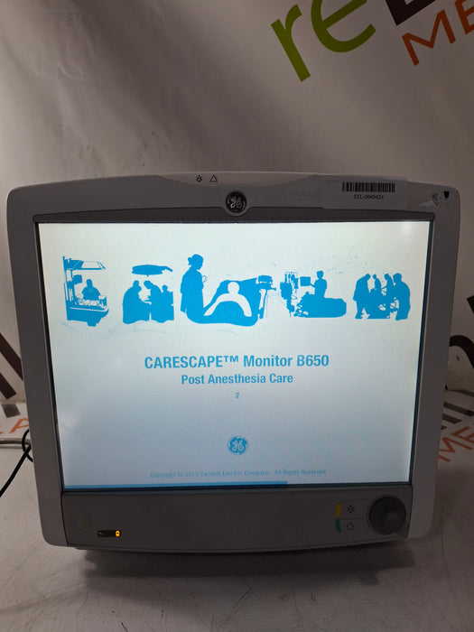 GE Healthcare Carescape B650 Post Anesthesia Care Patient Monitor