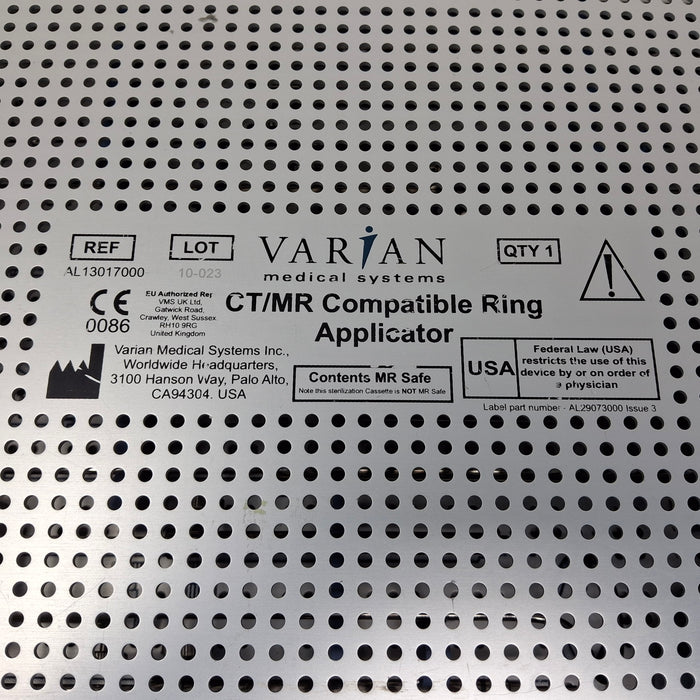 Varian CT/MR Compatible Ring Applicator Set